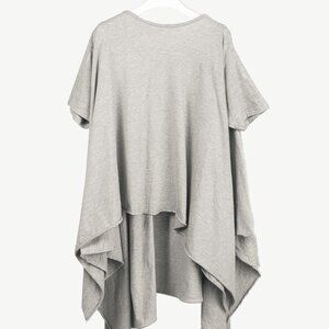 Complex Geometries Grey-Jersey Oversized Short-Sleeve Top